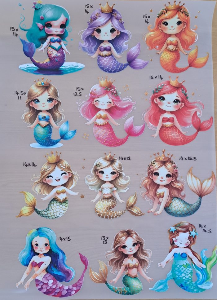 Mermaid Heat Transfers Bundle - Image 2