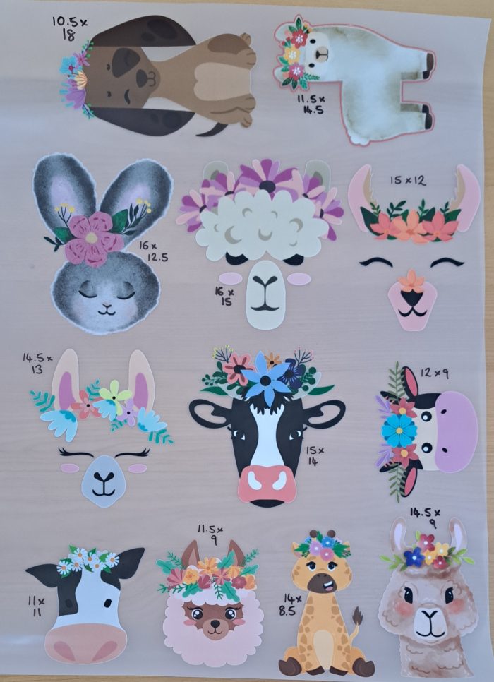 Animal Flower Heat Transfers Bundle - Image 5
