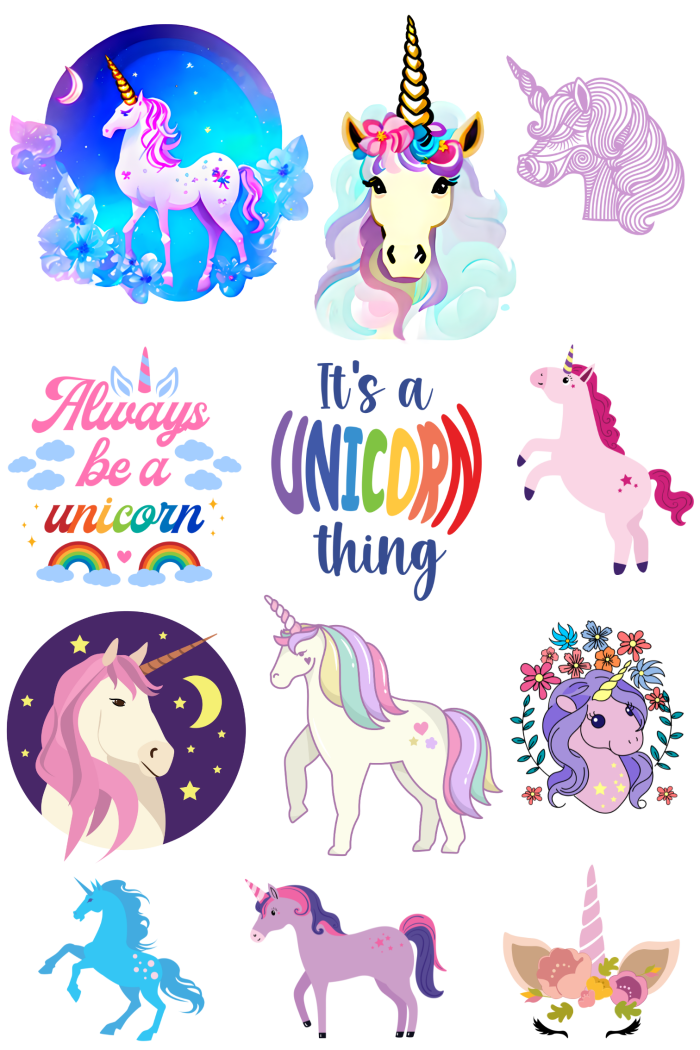 Unicorn Heat Transfers Bundle