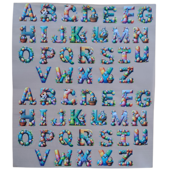 Easter Alphabet Heat Transfers Bundle - Image 3